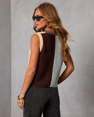 Anjey Knit Color Block Sleeveless Sweater