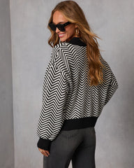 Aitana Chevron Print Cardigan