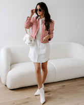 Alana Tweed Chain Trim Blazer