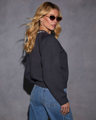 Campfire Embellished Neckline Sweater