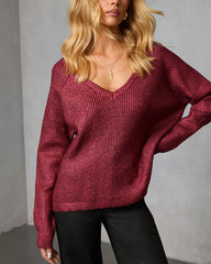 Elzah Ribbed Metallic Sweater