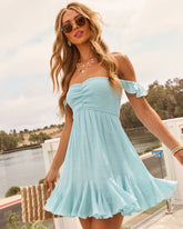 Mahoney Smocked Ruffle Mini Dress