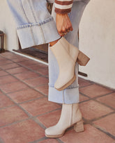 City Strut Platform Faux Leather Booties