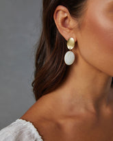 Gold And Pearl Drop Earrings