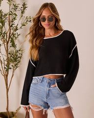 Lorian Contrast Seams Sweater