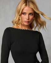 Alysen Pearl Trim Bodysuit