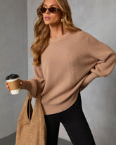 Baby It's You Knit Balloon Sleeve Pullover Sweater