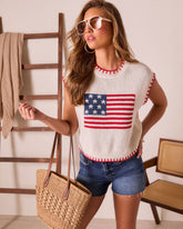 Americana Honey American Flag Sweater