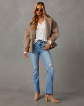 Auggie Super Stretch High Rise Distressed Flare Jeans
