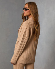 Cuddle Me Double Breasted Knit Sweater