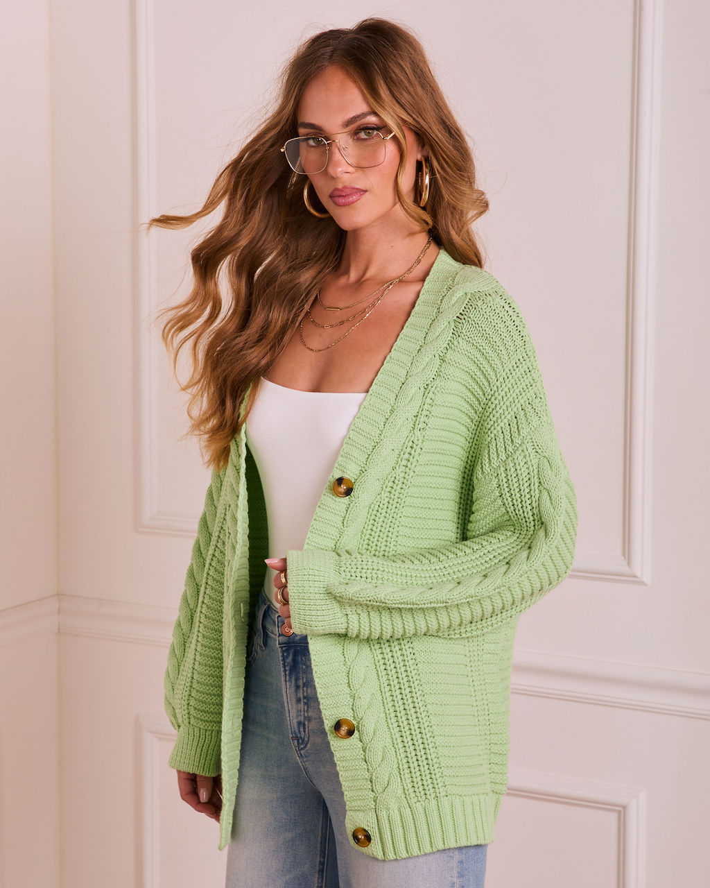 Katrine Cable Knit Cardigan