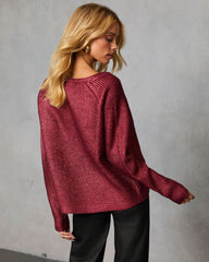 Elzah Ribbed Metallic Sweater