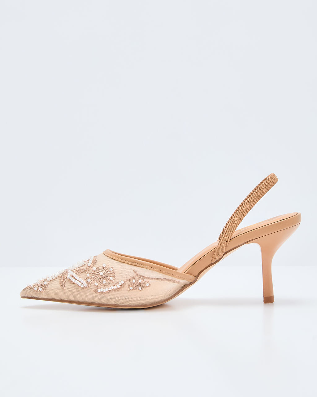 Early Exit Embellished Slingback Heels