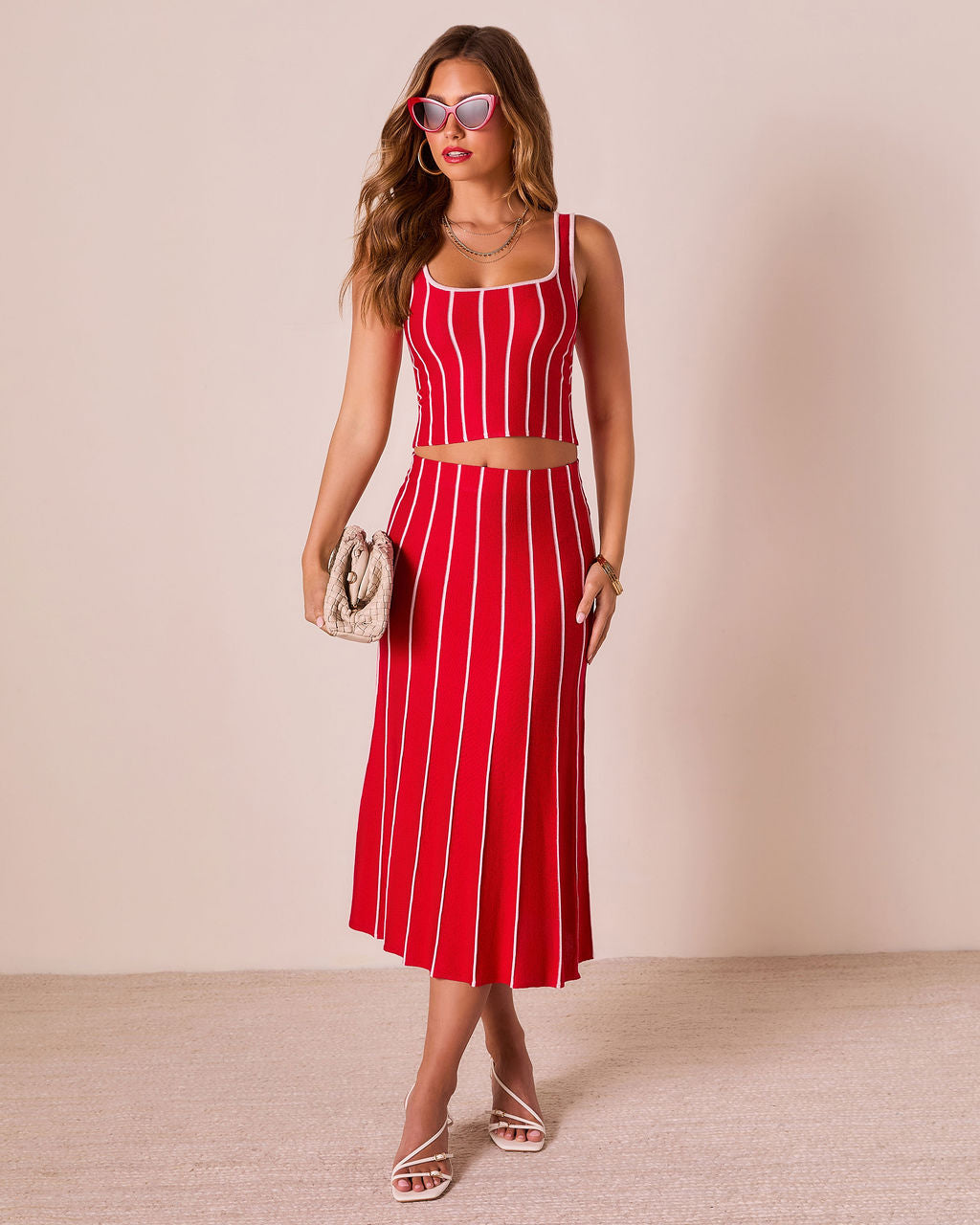 Ashlin Contrast Striped Tank