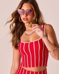 Ashlin Contrast Striped Tank