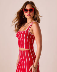 Ashlin Contrast Striped Tank