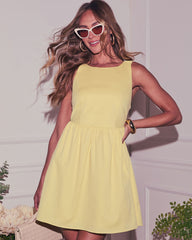 Amie Pleated Mini Dress