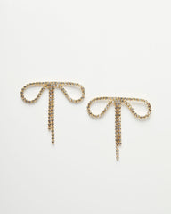 Bristowe Rhinestone Bow Earrings