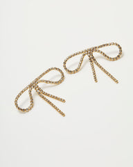 Bristowe Rhinestone Bow Earrings