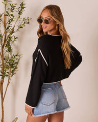 Lorian Contrast Seams Sweater