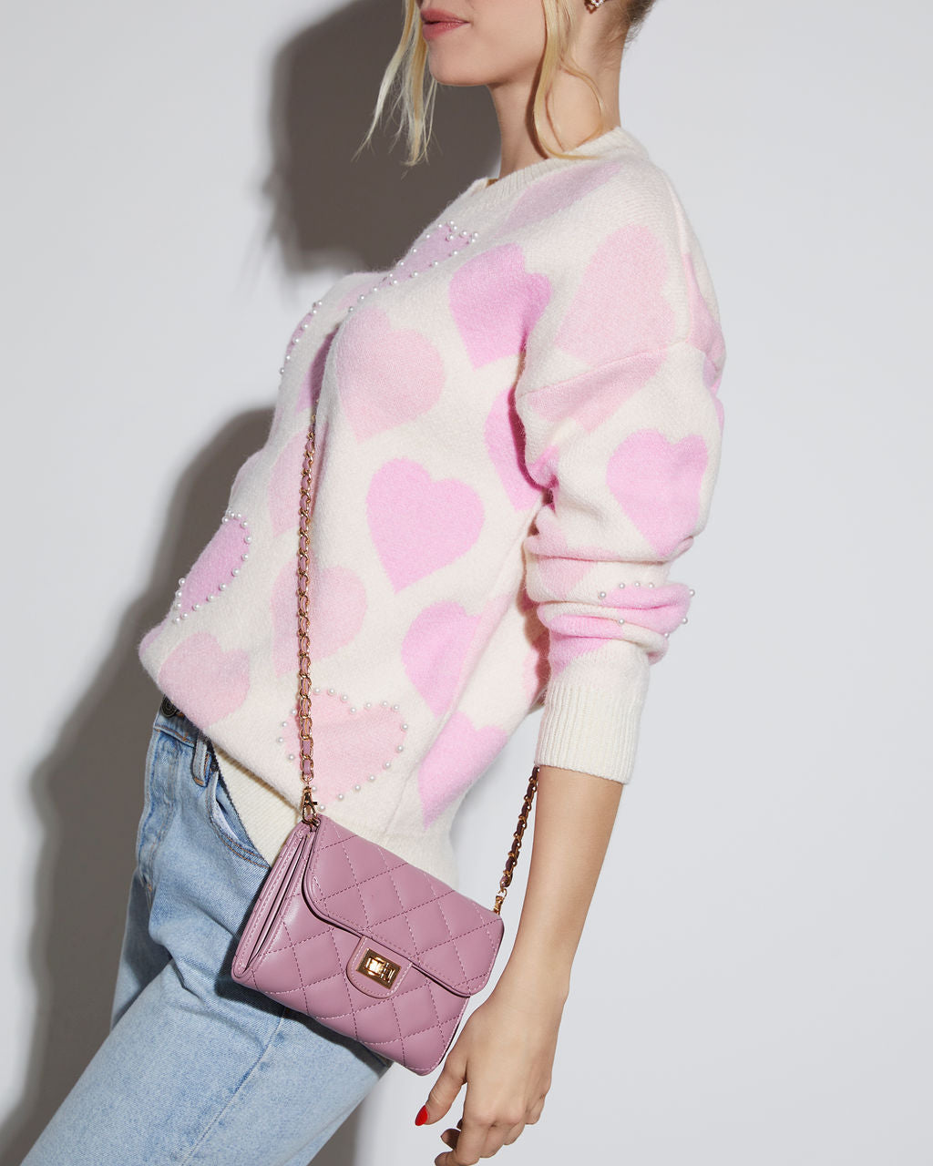 Impulse Quilted Faux Leather Crossbody Clutch