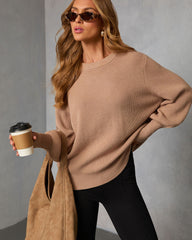 Baby It's You Knit Balloon Sleeve Pullover Sweater