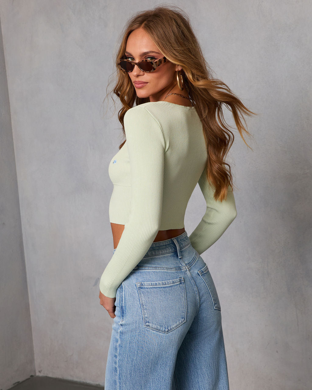 Happy Bloom Bust Tie Embroidered Top