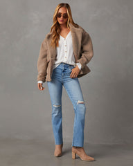 Auggie Super Stretch High Rise Distressed Flare Jeans