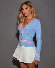 Game Set Match Button Up Cardigan Top