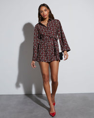 Angelina Printed Button Down Romper