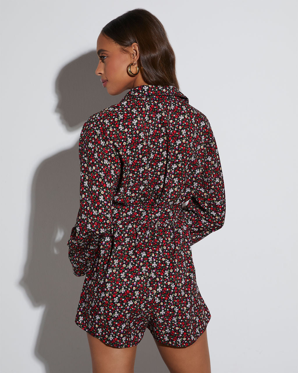 Angelina Printed Button Down Romper