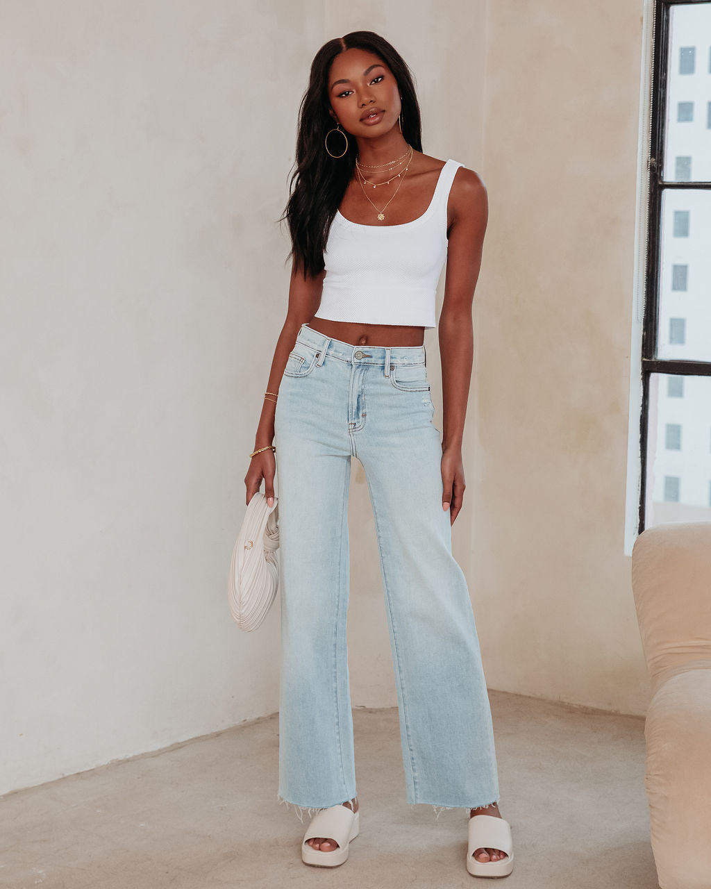 Logan Super Stretch High Rise Relaxed Jeans